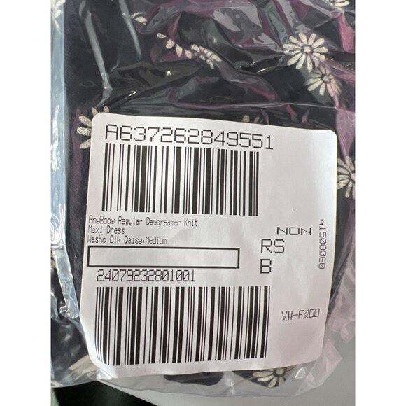 AnyBody Regular Daydreamer Knit Maxi Dress Washed Black Daisy Women Size Medium - Picture 2 of 6